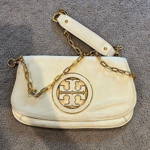 Tory Burch white and gold bag